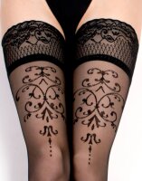 Ballerina - Fantasy Hold Ups - Stockings (20 denier) - Black - S/M - L/XL