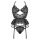 Beauty Night Fashion Lace Temptation corset & thong black S/M - XXL/3XL
