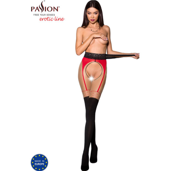Passion Tiopen 003 Stocking Red (20/40 DEN) XS/S - M/L