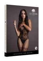 Lace und Fishnet Bodystocking - Black Onesize - Queensize