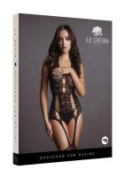 Lace Suspender Bodystocking - Black Onesize - Queensize