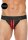 Shots Leder Slip mit Reißverschluss Jock rot S/M - L/XL