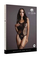 Fence Net Suspender Bodystocking Black Onesize - Queensize