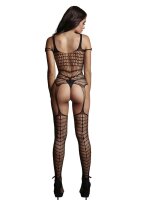 Shredded Bodystocking - Black Onesize - Queensize
