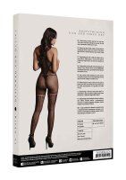 Net High Neck Bodystocking Black - Onesize - Queensize