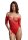 Crotchless Rhinestone Teddy - Red Onesize - Queensize