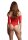 Crotchless Rhinestone Teddy - Red Onesize - Queensize