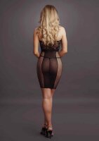 Knee-Length Lace und Fishnet Dress Black Onesize - Queensize