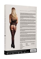 Suspender Rhinestone Bodystocking - Black Onesize - Queensize
