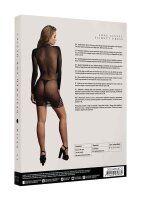 Long Sleeve Fishnet Dress Black - Onesize - Queensize