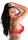 Demi bra with floral lace Red - 75C - 85D