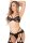 Unlined bra set with garter Black - S/M - L/XL