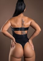 Wetlook Bustier Body Black - S - L