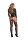 Le Désir Bodystocking with Long Sleeves and Short Turtleneck Black Onesize - Queensize