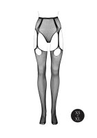 Le Désir Pantie with Attached Stockings Black Onesize - Queensize