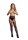 Le Désir Pantie with Attached Stockings Black Onesize - Queensize