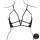 Le Désir Open Cup Triangle Bra with Lace and Adjustable Sliders Black Onesize - Queensize