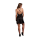 Le Désir Open Back Silk Dress with Criss Cross Details and Slit Black Onesize - Queensize