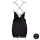 Le Désir Open Back Silk Dress with Criss Cross Details and Slit Black Onesize - Queensize