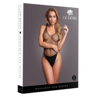 Le Désir Body with Fishnet Structure Black Onesize...