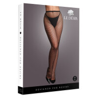 Le Désir Panty with Small Fishnet Structure Black...