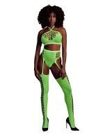 Shots Ouch! UV-Neon Zweiteiler mit Crop Top und...