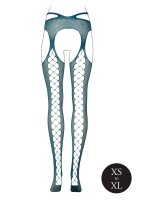 Suspender Pantyhose with Strappy Waist Blue Onesize - Queensize