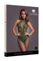 Fishnet and Lace Bodystocking Green Onesize - Queensize