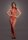 Fishnet and Lace Bodystocking Red Onesize - Queensize