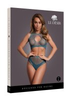 Duo Net Key-Hole Bra Set - Blue Onesize - Queensize