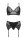 Christine 3 pc Lingerie-set Sanne -black animal S - XL