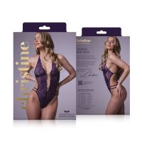 Christine Lace open crotch body Renee- purple S/M - L/XL