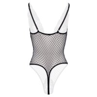 Christine Sensual open crotch body Dewi- black - S/M - XXL