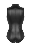 Christine Wetlook 2-way zipper body Xenna - black S - XXL