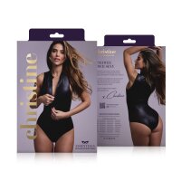 Christine Wetlook 2-way zipper body Xenna - black S - XXL