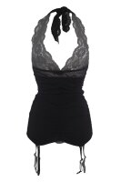 Christine Catchy Cabaret Suspendertop-Set - black - S - XXL
