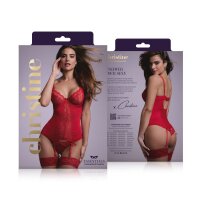Christine 2-pc Suspendertop set Marzia - red  - S/M - L/XL