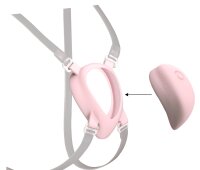 Luxus strap-on harness pink