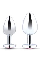 B-Vibe Jewel Heart Metal Butt Plug Training Set
