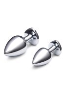 B-Vibe Jewel Heart Metal Butt Plug Training Set