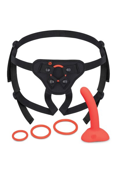 B-Vibe Every Body strap-on harness set with dildo multicolour 12 cm