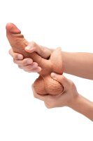 B-Vibe Slipskin Breiter Dildo Beige 15,4 cm