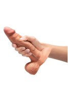 B-Vibe Slipskin wide dildo beige 17.8 cm