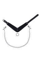 Sportsheets Velvet Noir Collar & Removable Clamps