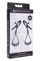 Sportsheets Velvet Noir Tuggable Nipple Clamps