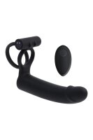 Evolved Gender X Dildo with Penis Ring Black 20 cm...