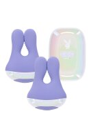 Evolved Playboy nipple clamps with vibration purple