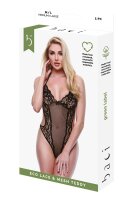 Baci Lace and Mesh Teddy Black S-M
