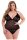 Baci Lace and Mesh Teddy Black Queen Size