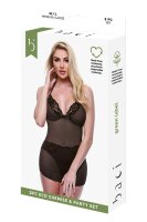Baci 2-teiliges Set aus Chemise und Panty Schwarz M-L